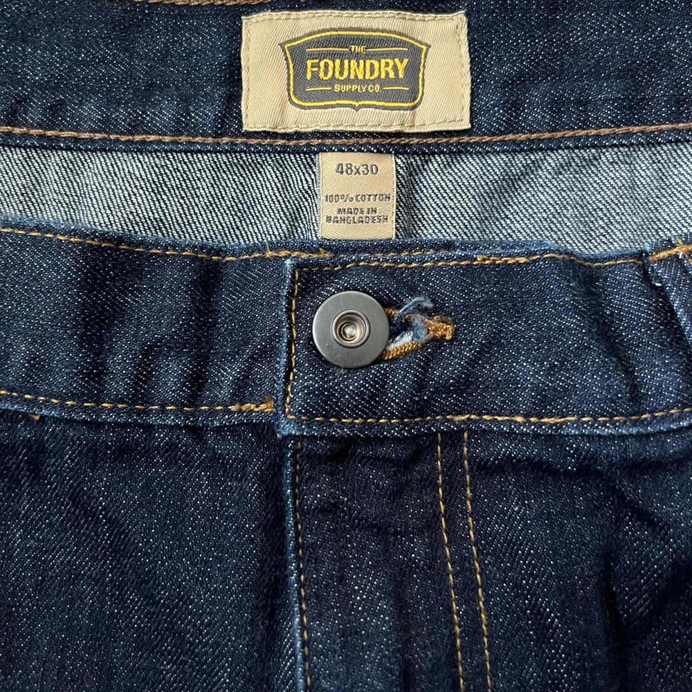 The Foundry Supply Co Big & Tall Jeans | Waist 48 | 100% Cotton | Relaxed Fit - Picture 13 of 14
